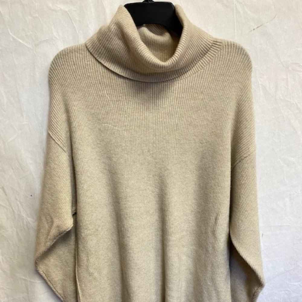 Free People Tan Turtleneck Tunic Sz XS